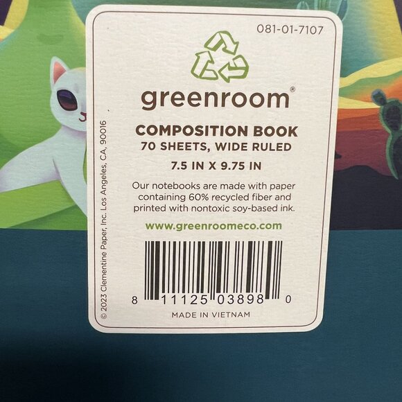 Greenroom Composition Notebook Wide Ruled Alien Leave No Trace (Pack of 3) - Picture 4 of 6